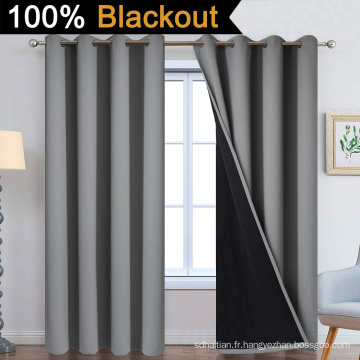 Rideaux 100% occultants gris